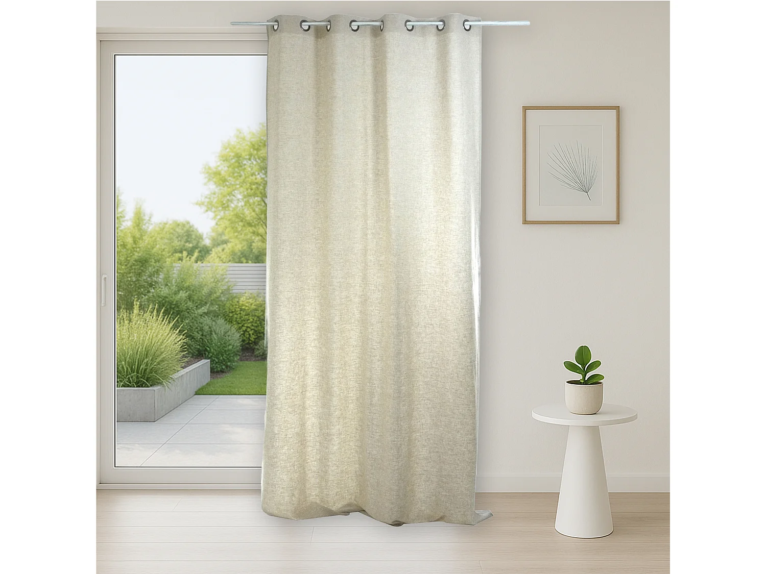 Rideau Uni en Lin lavé