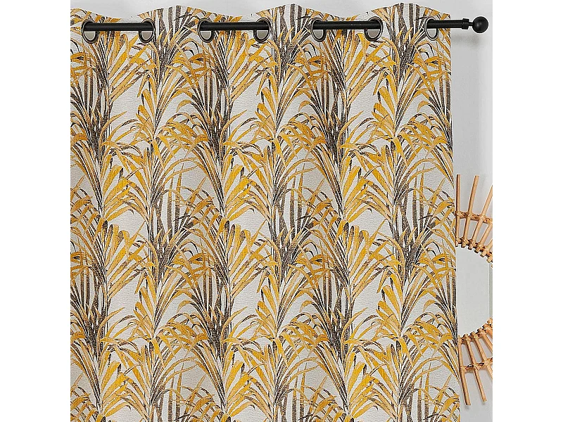 Cortina con estampados exóticos 135 x 250 cm