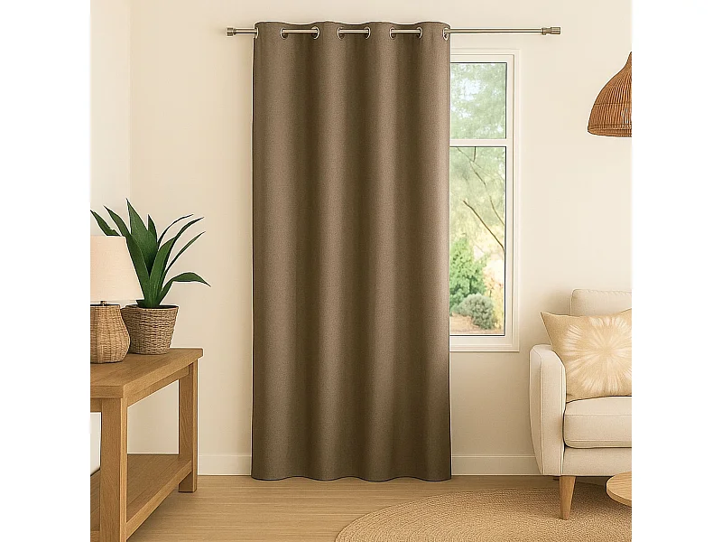 Cortina 100% opaca con efecto moteado 140 x 180 cm