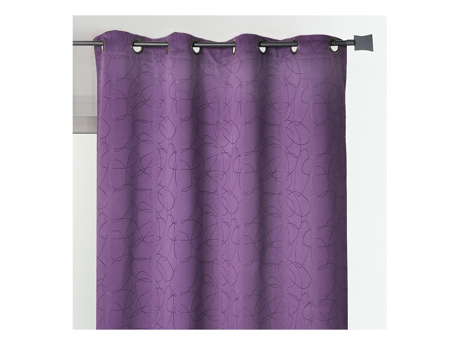 Rideau ameublement jacquard motif géométrique