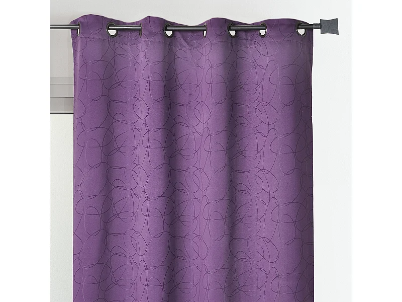 Cortina jacquard motivo geométrico 140 x 260 cm