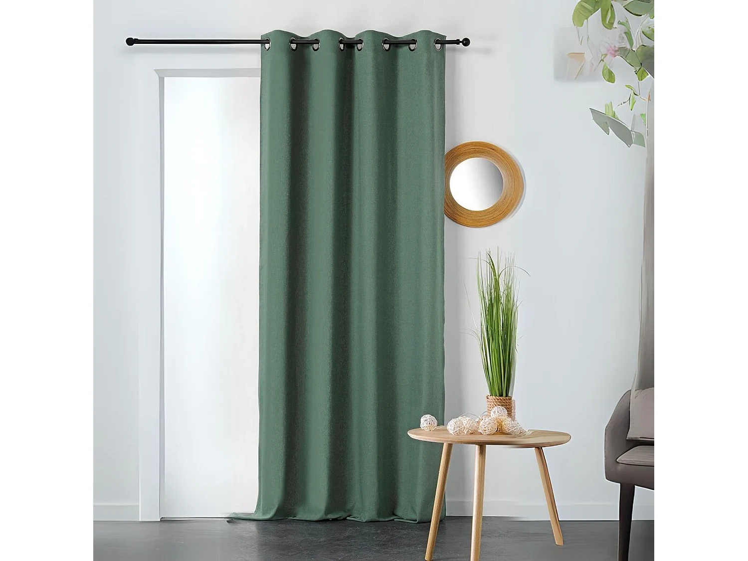 Cortina de algodón y cáñamo