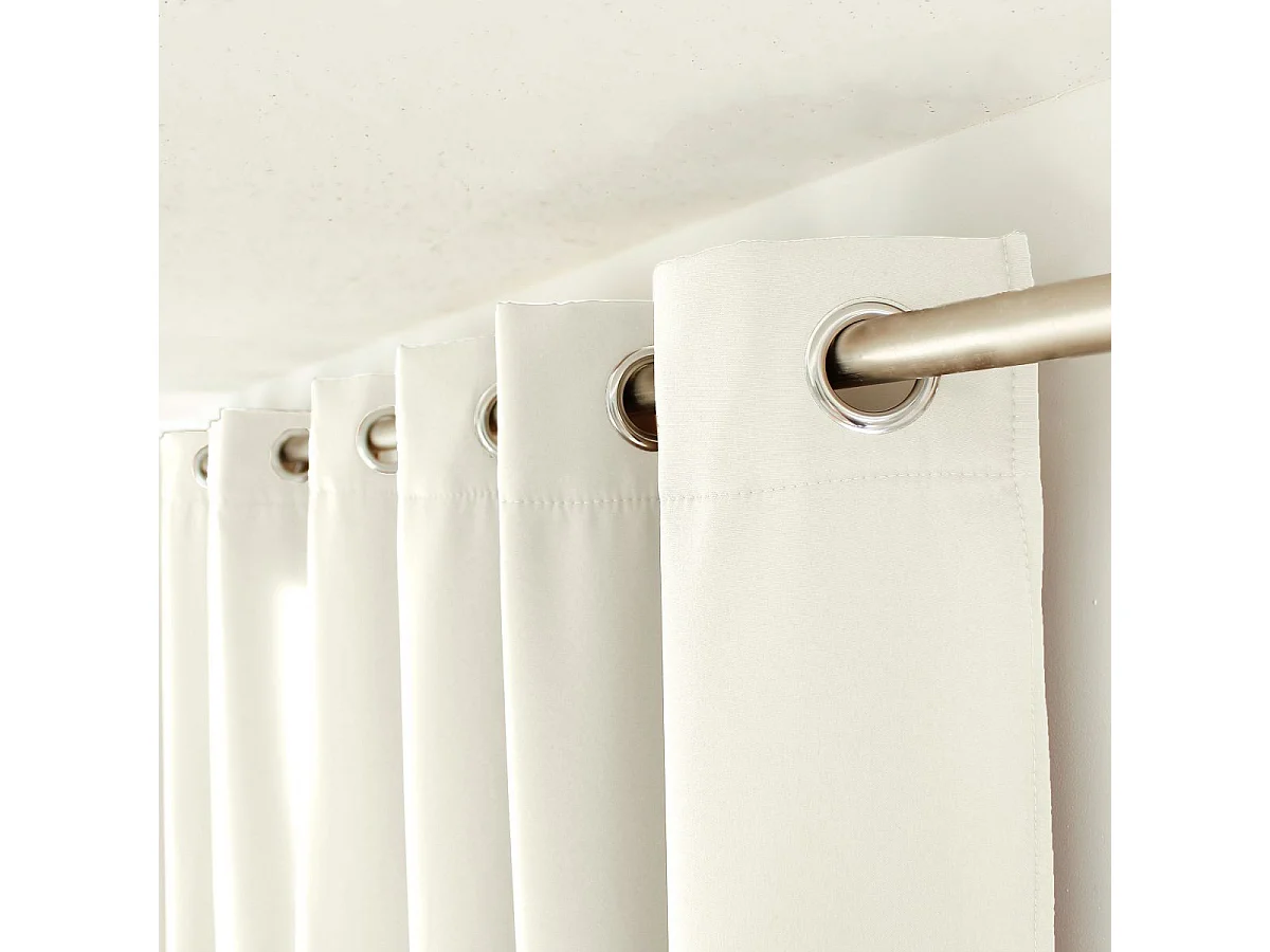 Rideau Thermique Occultant "Glacier" 135x240cm Écru