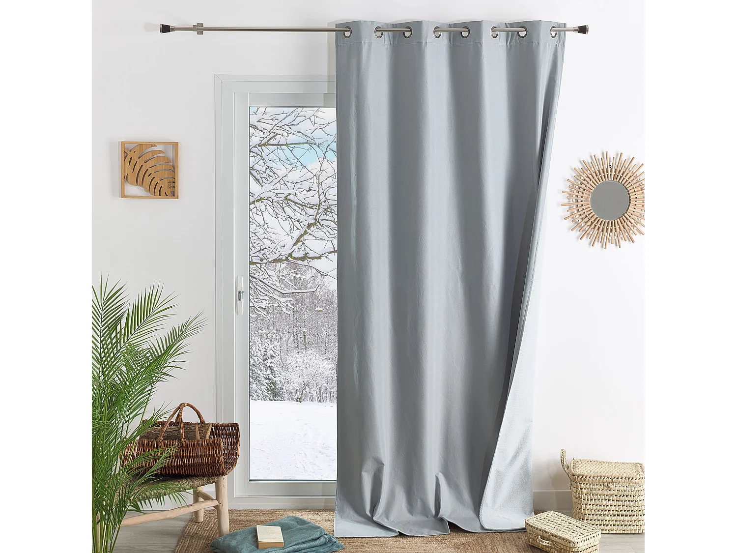 Cortina de mobiliario opaca y polar