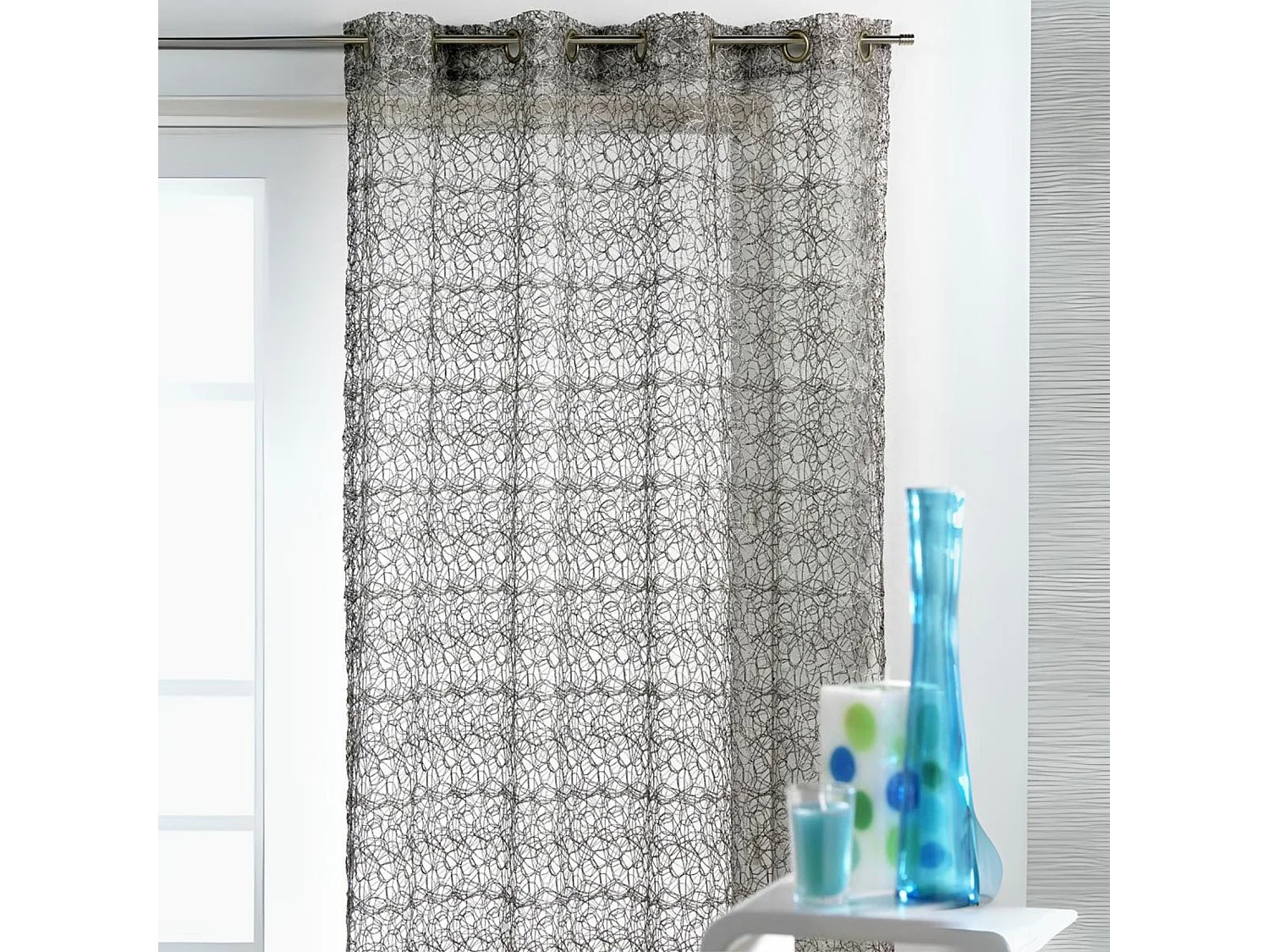 Cortina de Red Bordada 150 x 260 cm