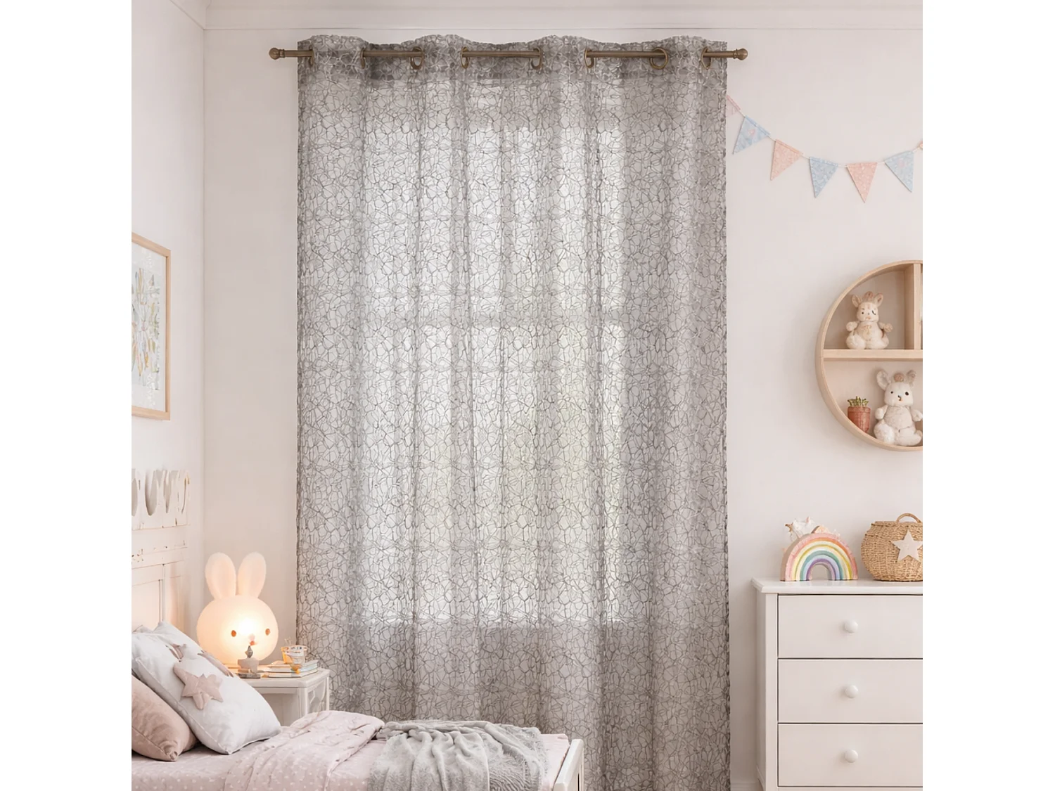 Vorhang aus einem Stricknetz 150 x 260 cm