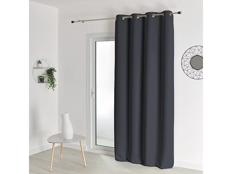 Cortina opaca 100% ignífuga M1 Gris 140 x 180 cm