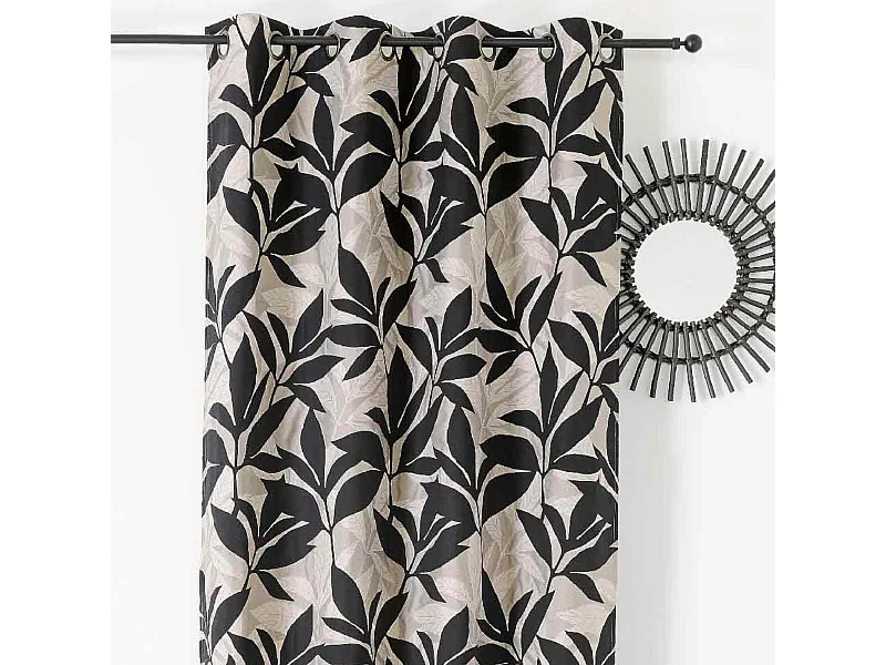 Möbelvorhang mit exotischen Blättern
