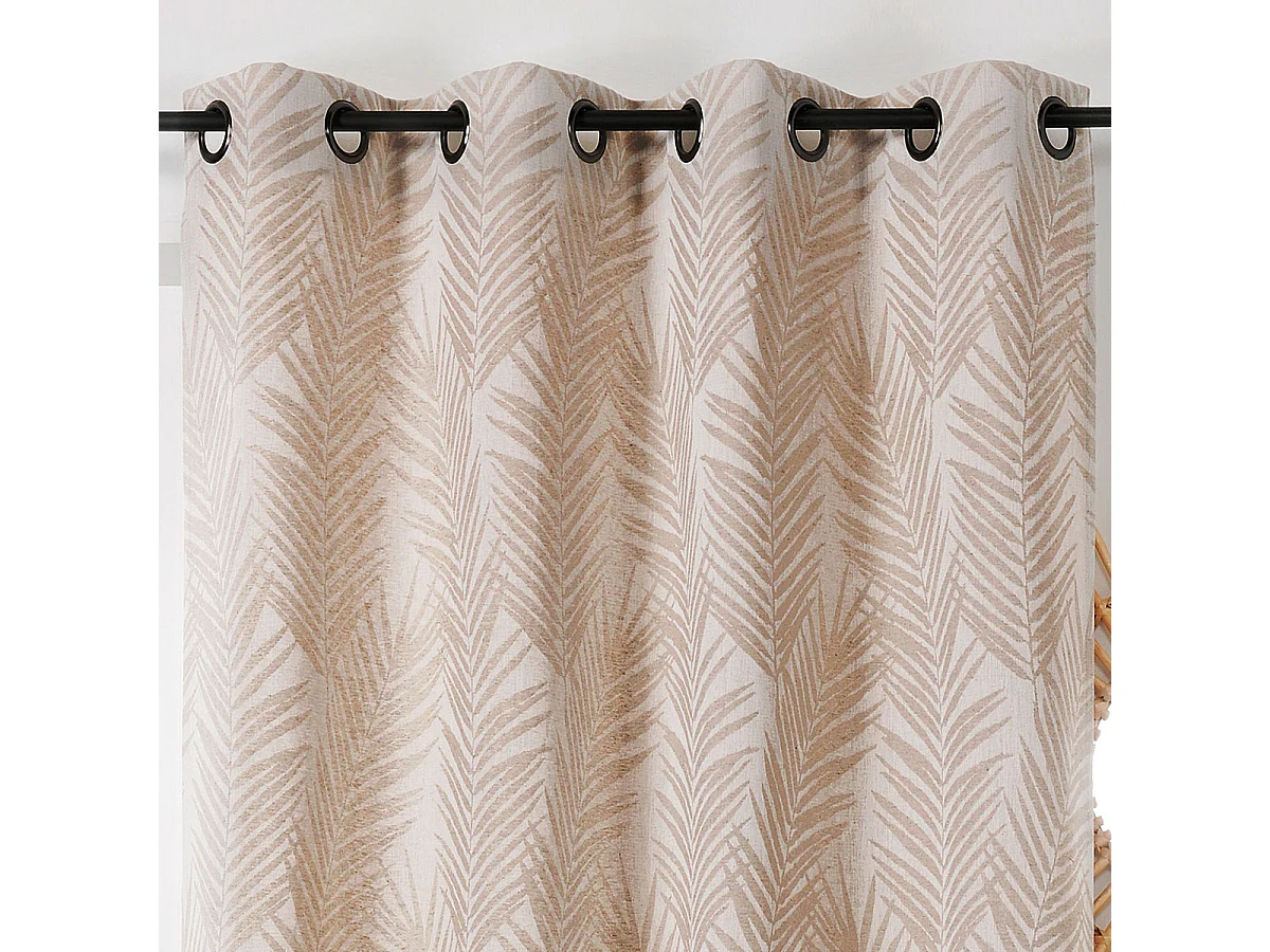 Cortina estampada hoja de palmera 140 x 240 cm