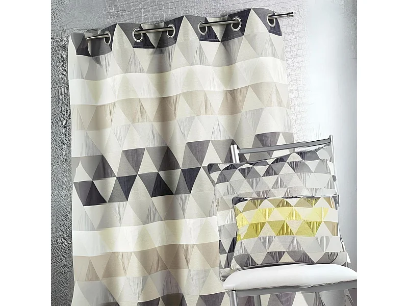 Cortina Jacquard Motivos geométricos 140 x 260 cm