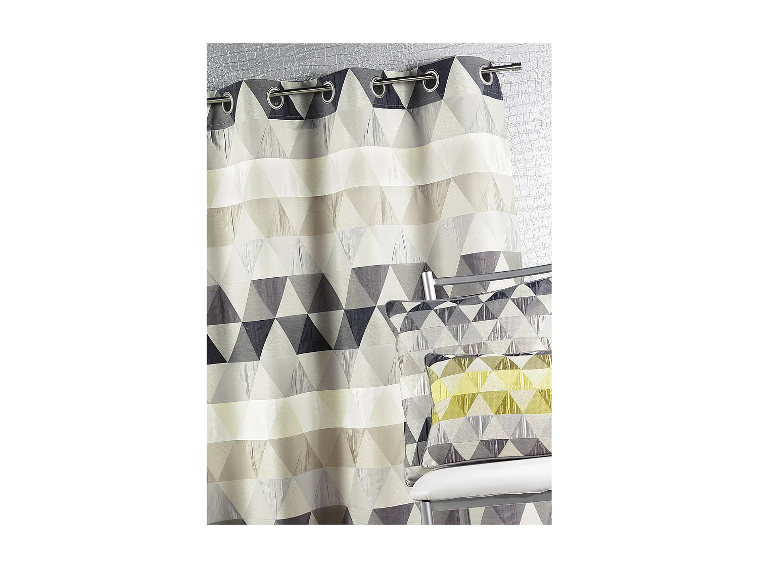 Cortina Jacquard Motivos geométricos 140 x 260 cm