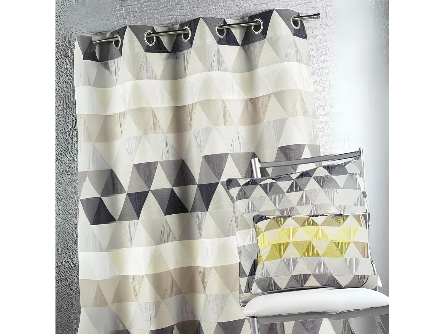 Cortina Jacquard Motivos geométricos 140 x 260 cm