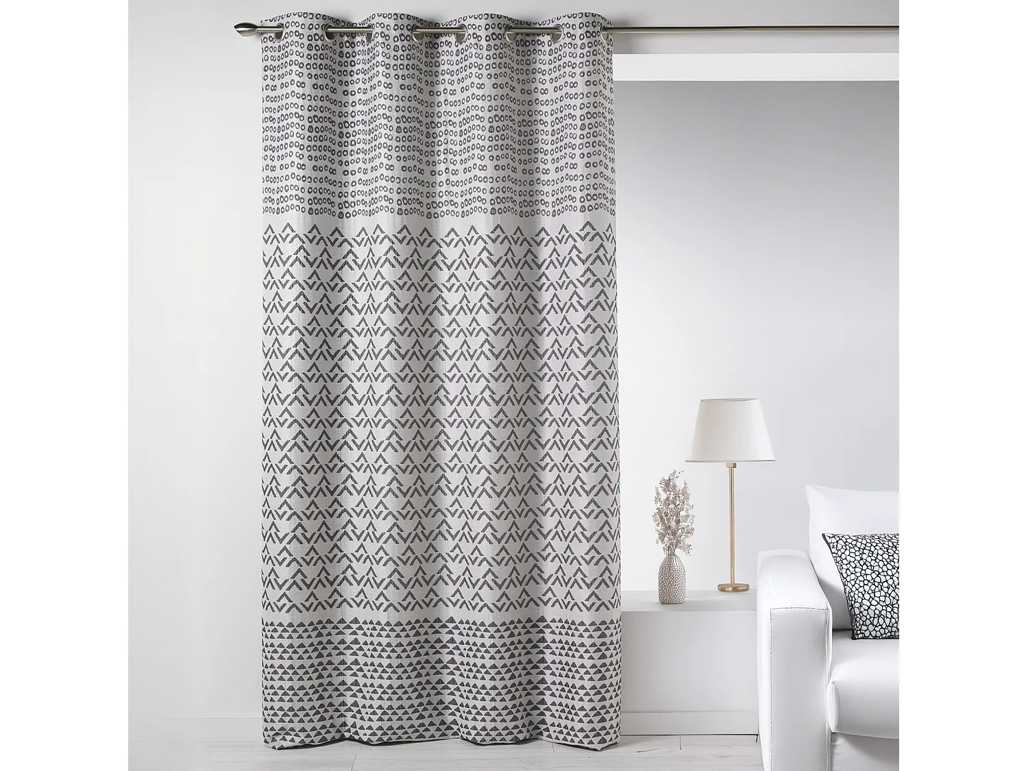 Cortina en jacquard con motivo fantasía 140 x 260 cm