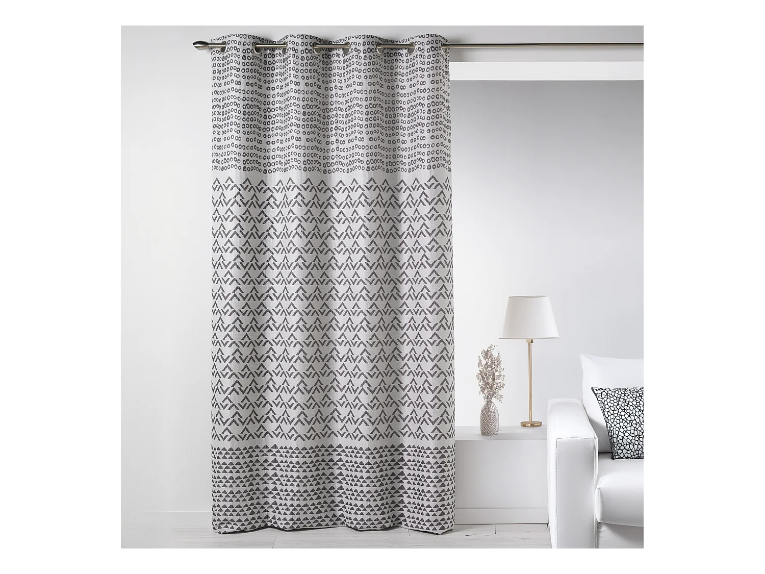 Rideau en jacquard aux motifs fantaisies