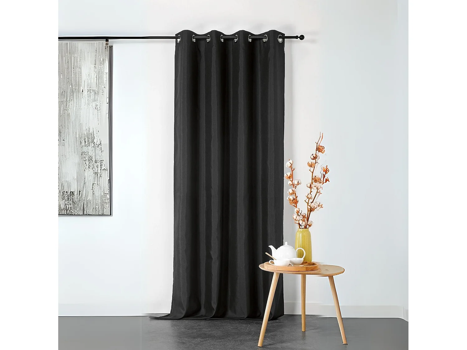 Flammhemmender Vorhang aus Halbmattenstoff nicht feuerfest M1 135 x 240 cm