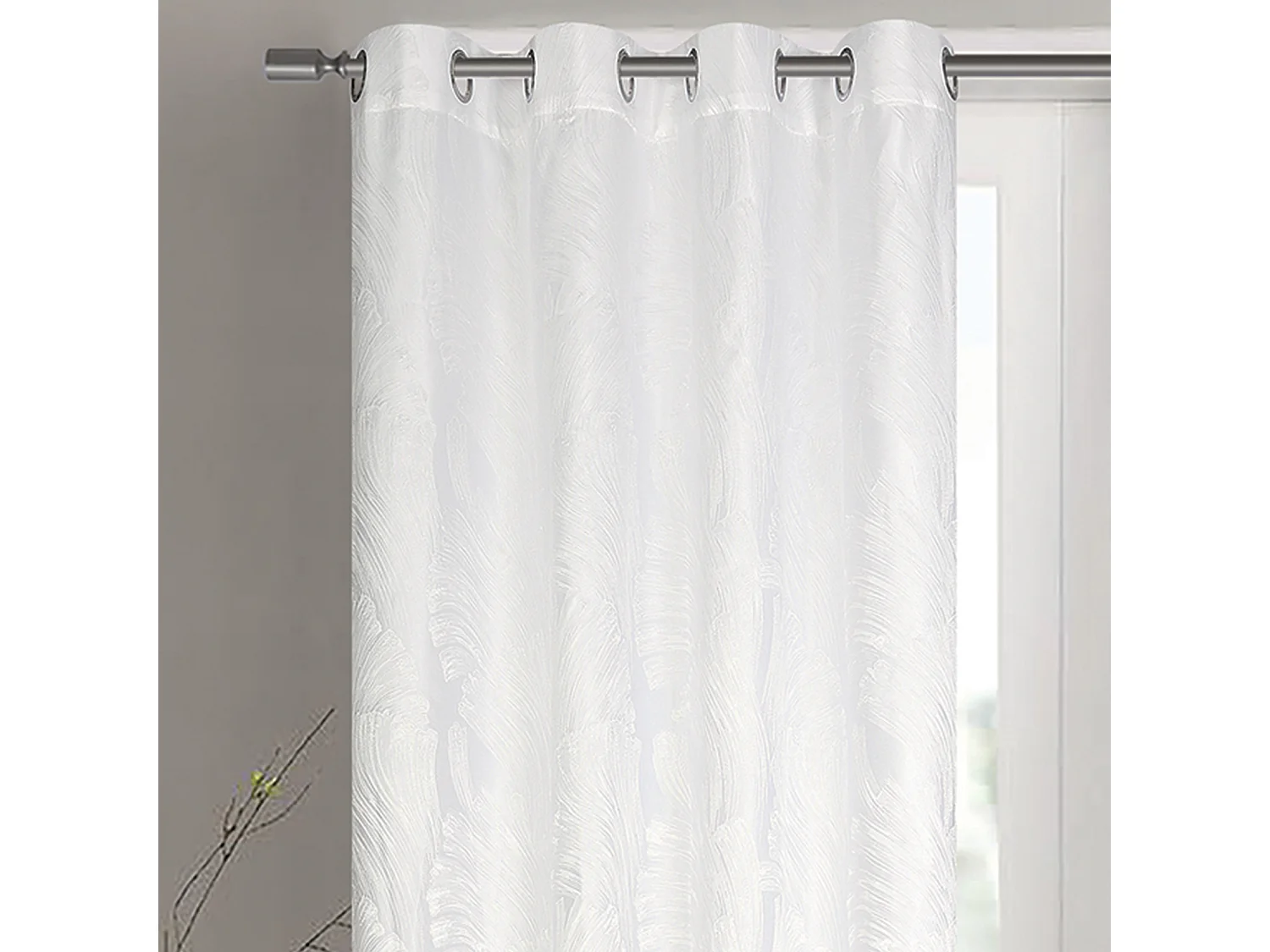 Par de cortinas jacquard tejido con relieve abstracto 140 x 260 cm