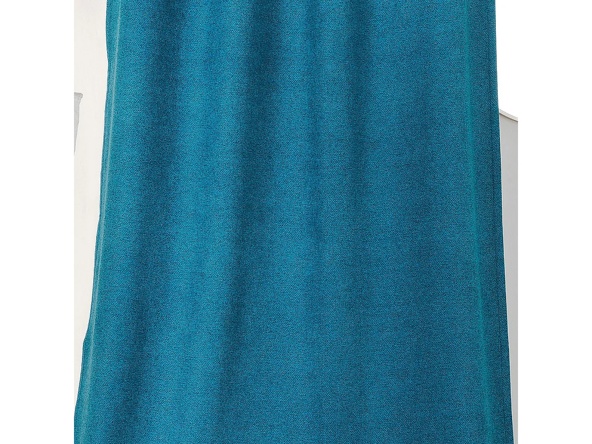 Cortina espesa aspecto lana abigarrada con galón fruncidor 140 x 250 cm