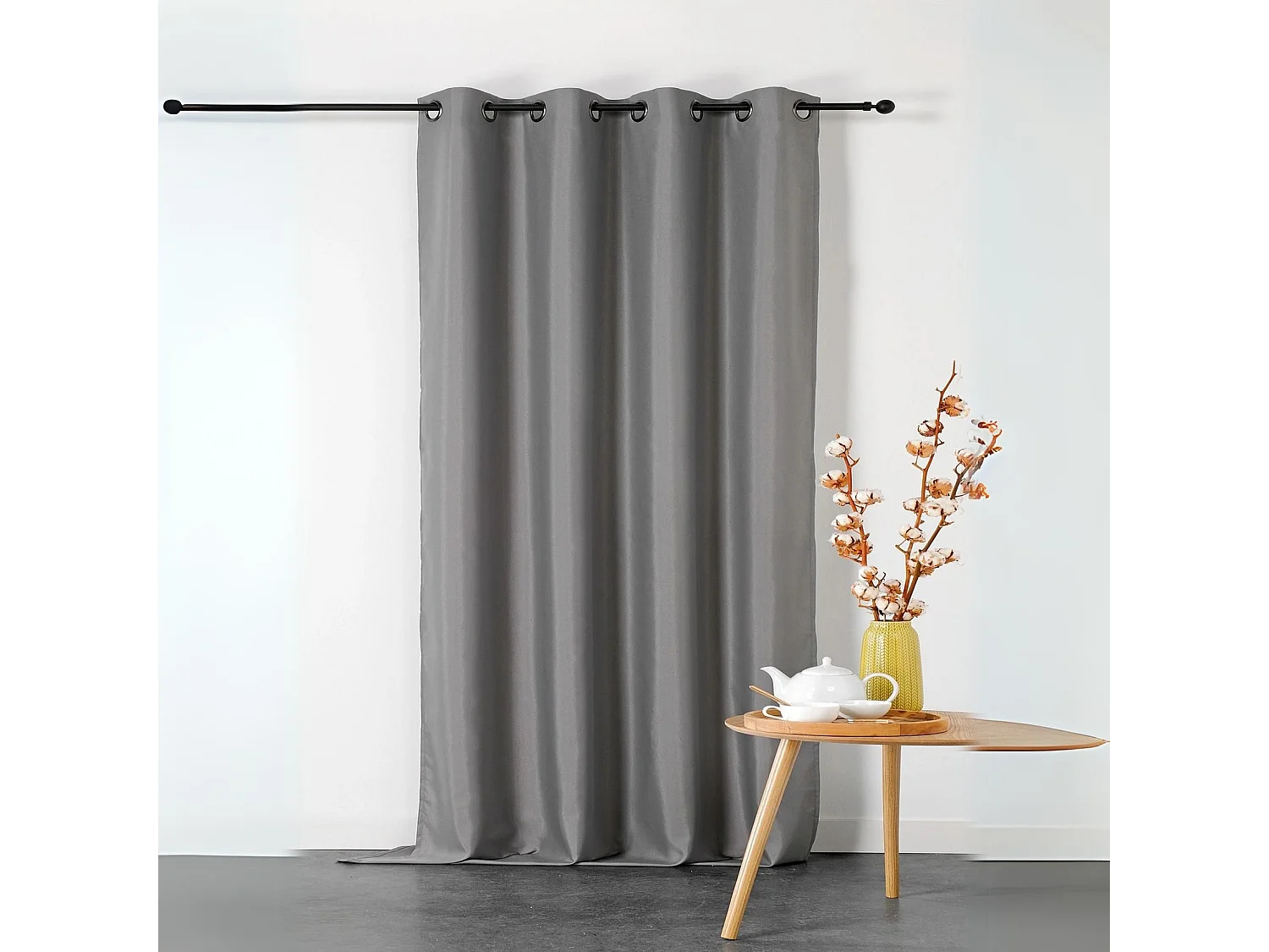 Rideau ignifugé en toile demi natté non feu M1