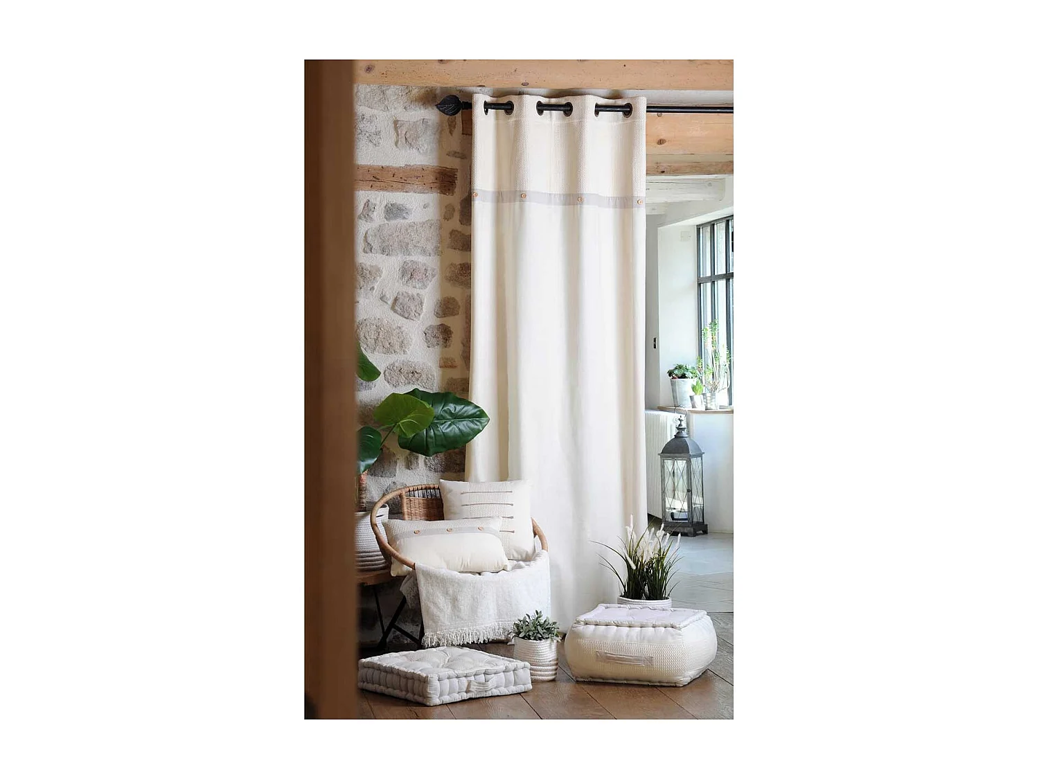 Rideau tamisant esprit naturel