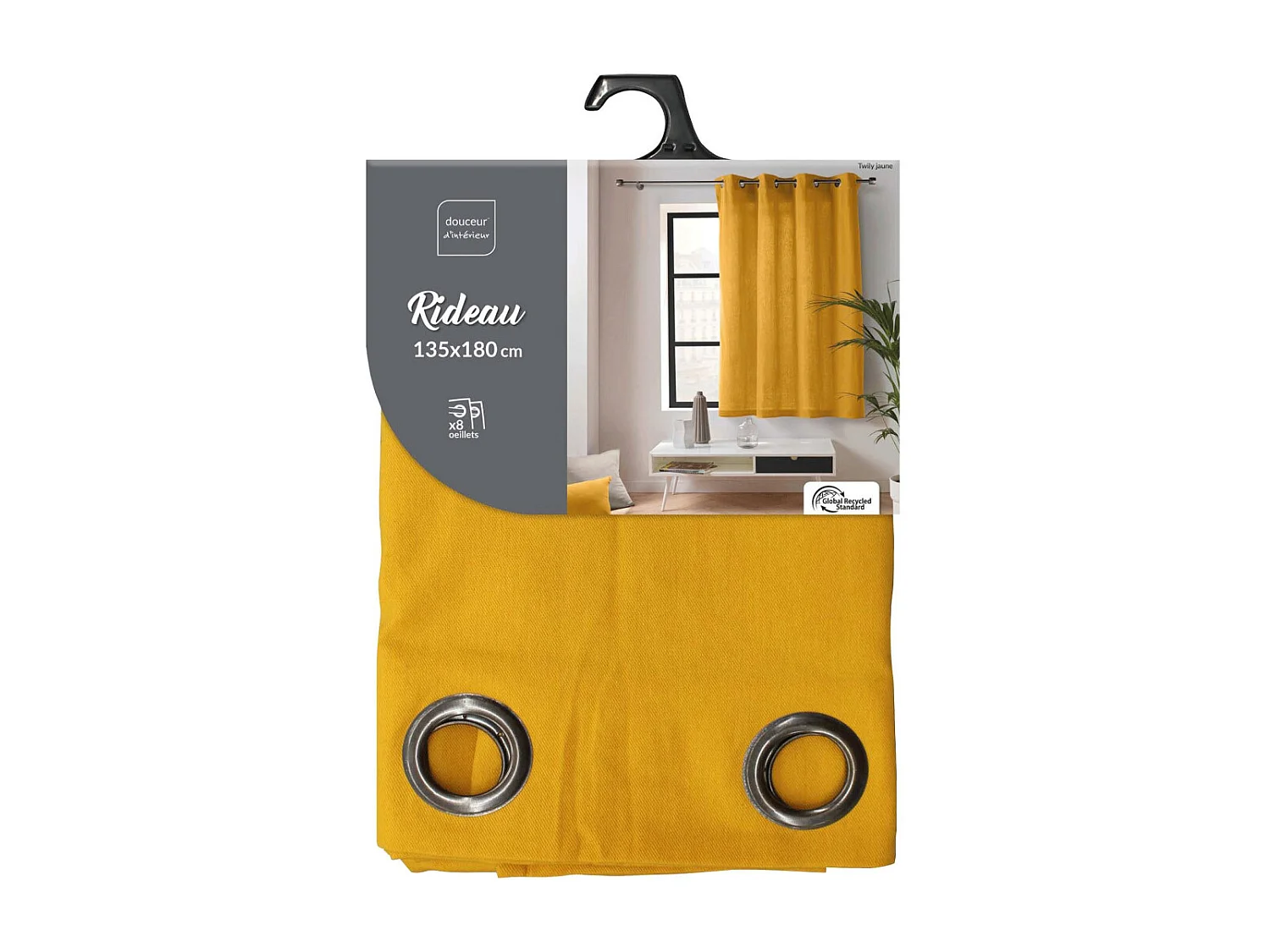 Dekoschal aus recycelter Polyester/Baumwolle 135 x 180 cm