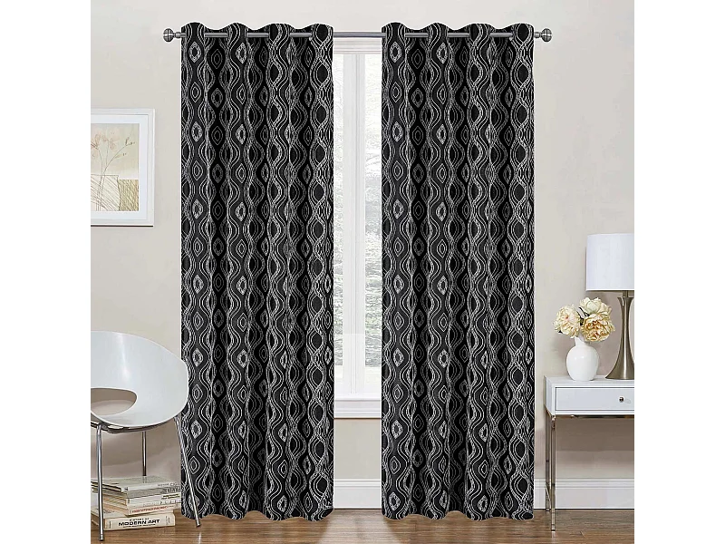 Paire de rideaux obscurcissant à motifs