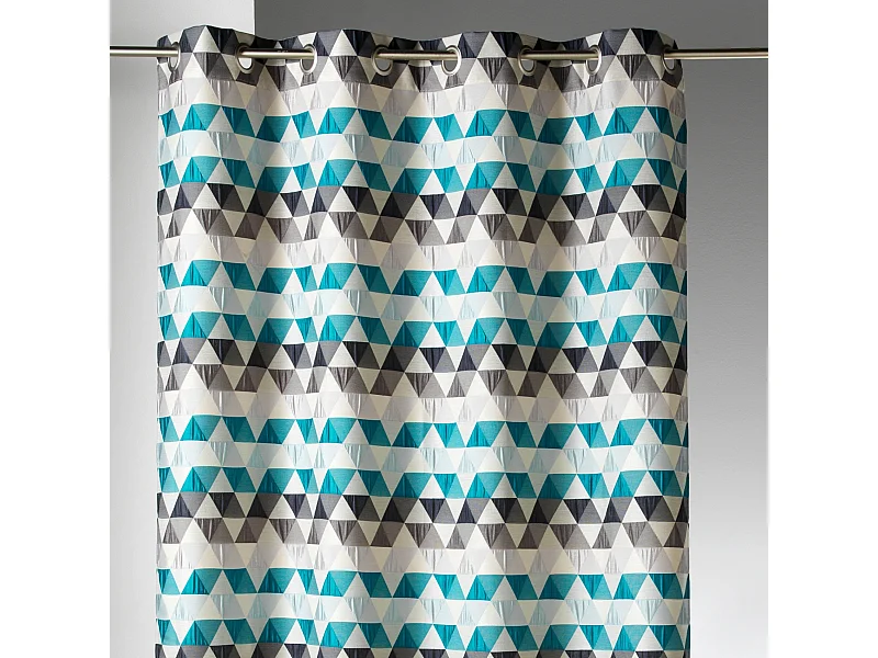 Rideau d'ameublement motifs triangles