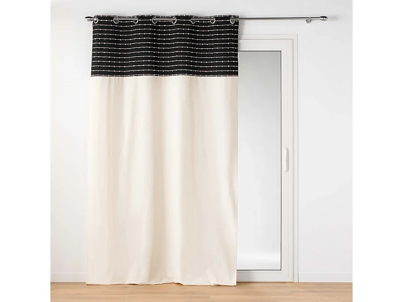 Rideau à Œillets "Linechic" 140x240cm Noir