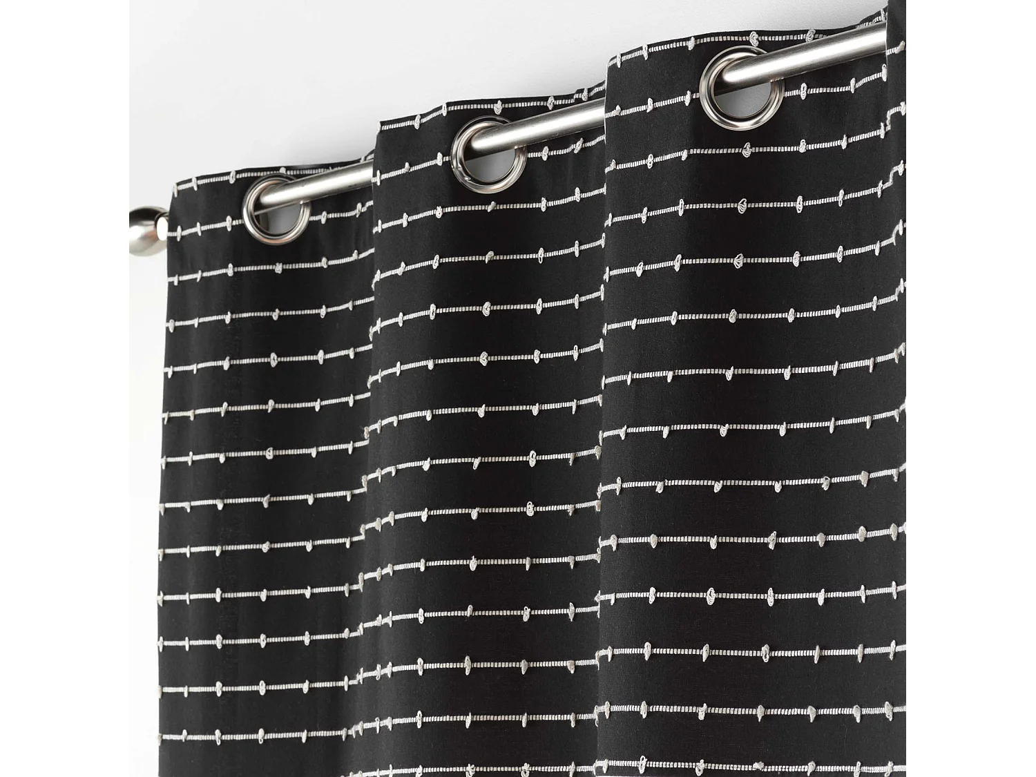 Rideau à Œillets "Linechic" 140x240cm Noir