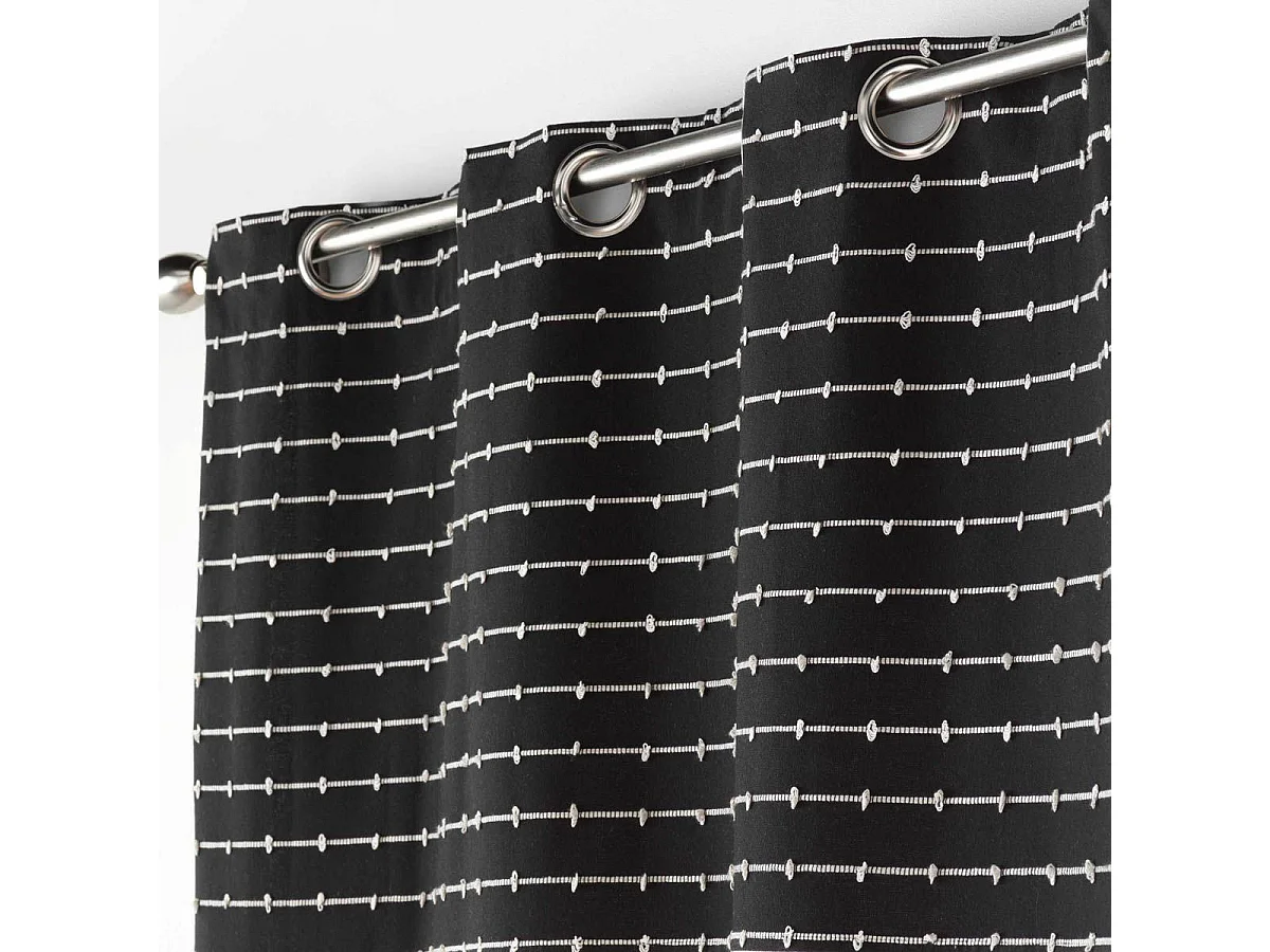 Rideau à Œillets "Linechic" 140x240cm Noir
