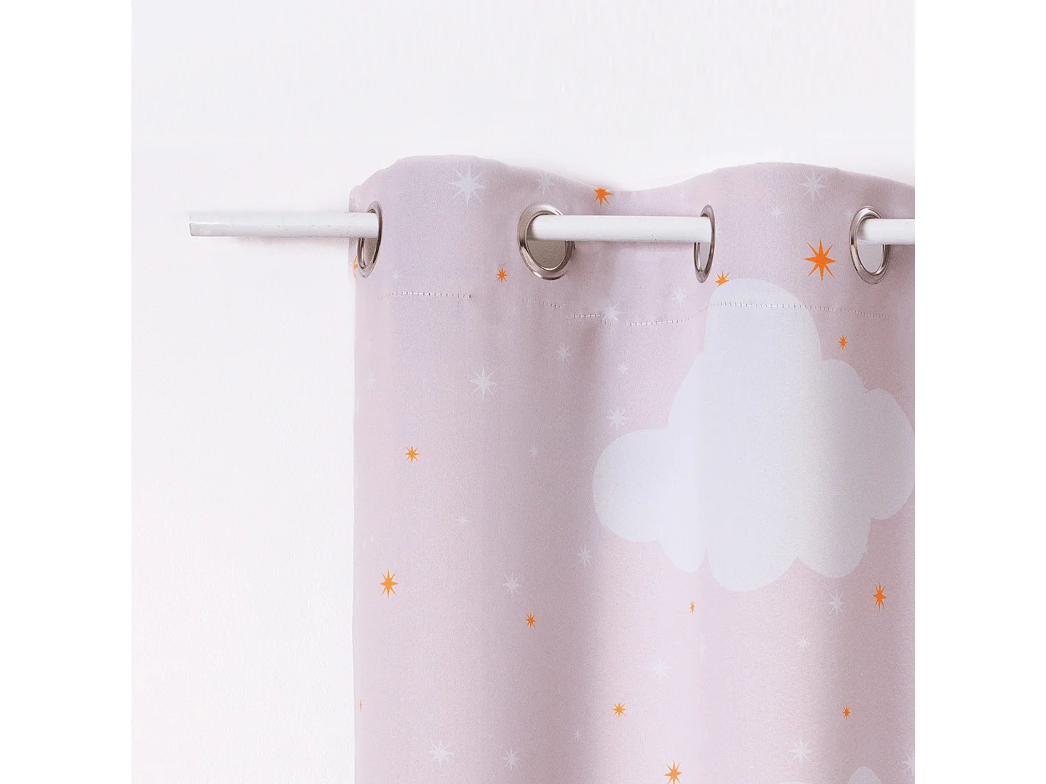 Rideau Occultant "Château" 135x260cm Rose Clair