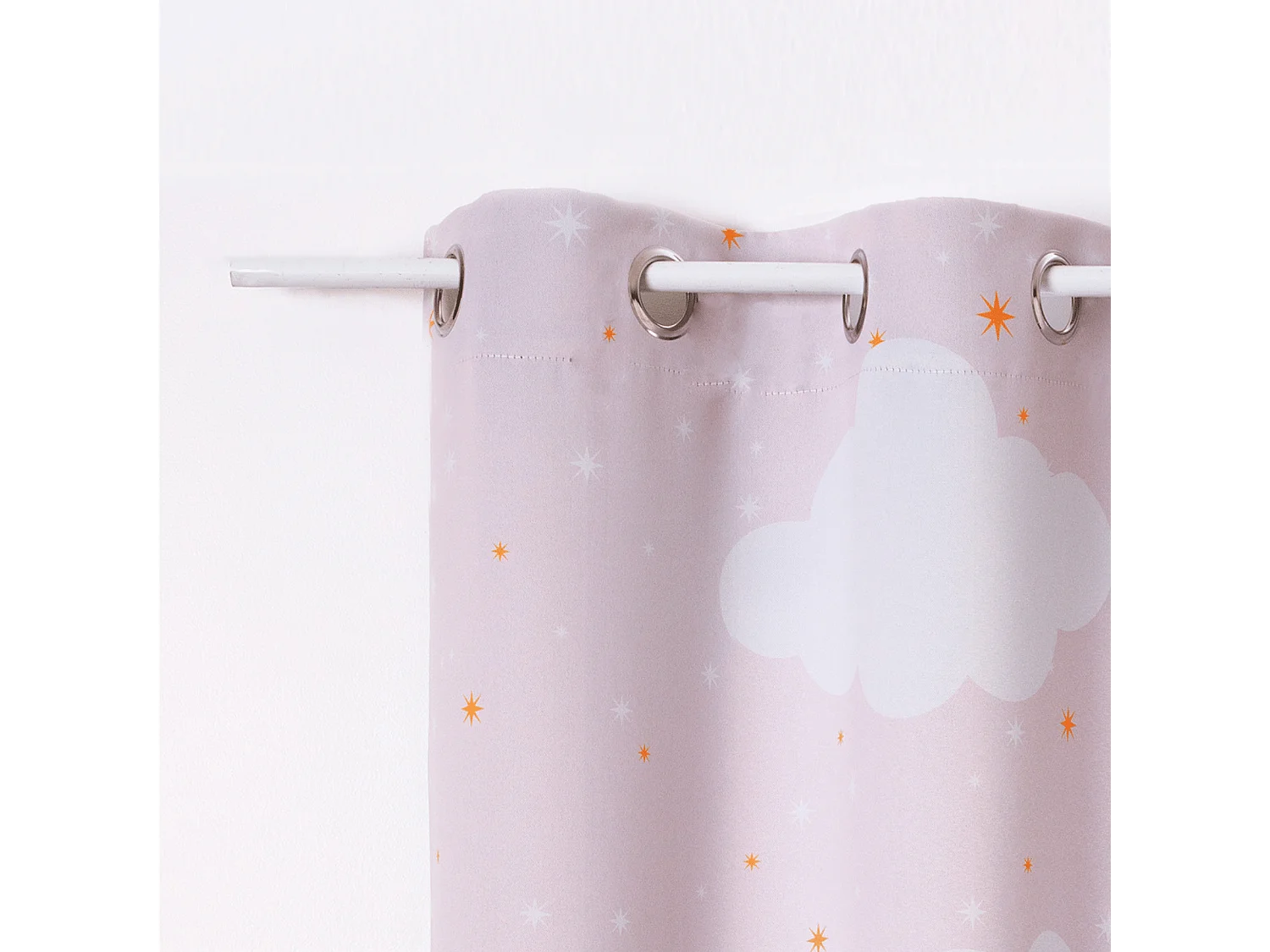 Cortina opaca con diseño de castillo para niños 135 x 260 cm