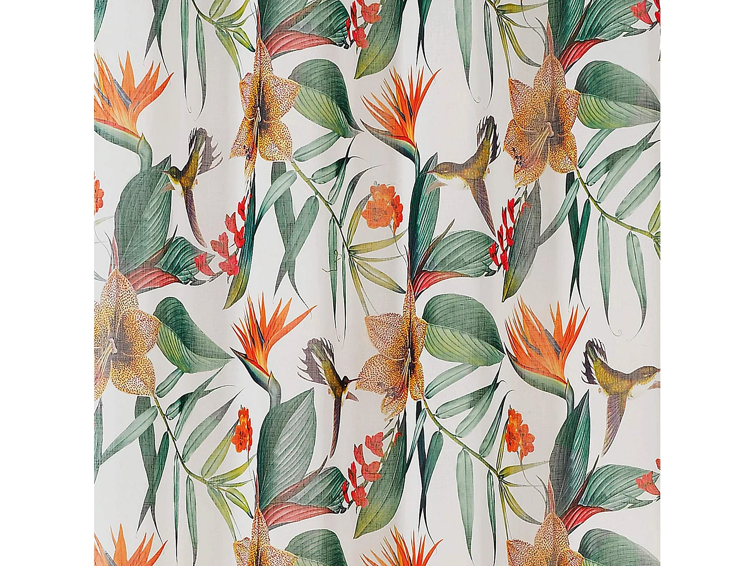 Rideau tamisant imprimé exotique