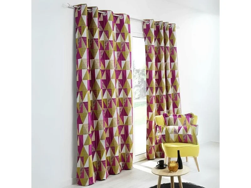 Designvorhang mit dreieckigen Mustern 140 x 260 cm