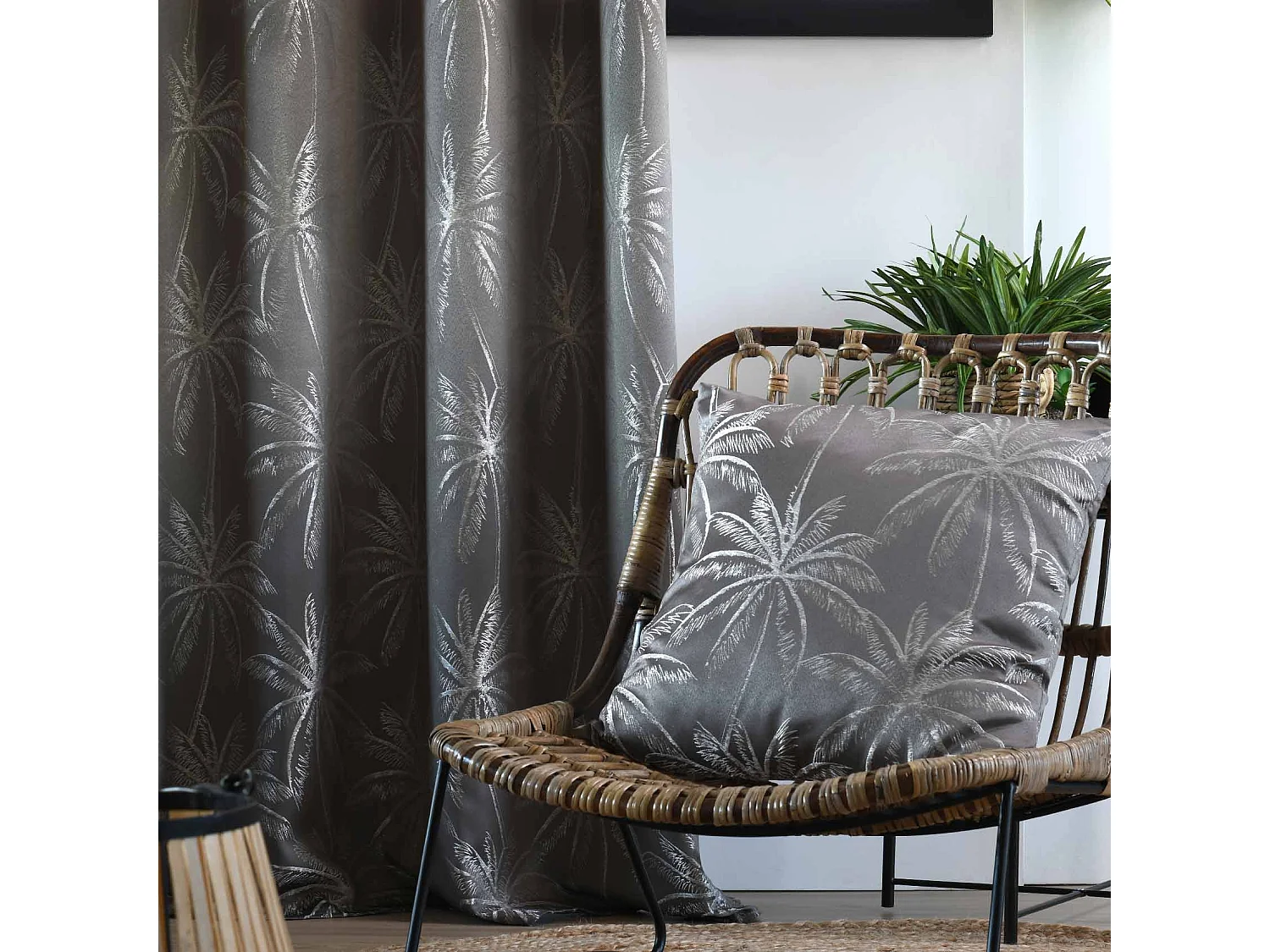 Rideau d'ameublement au style cocotier