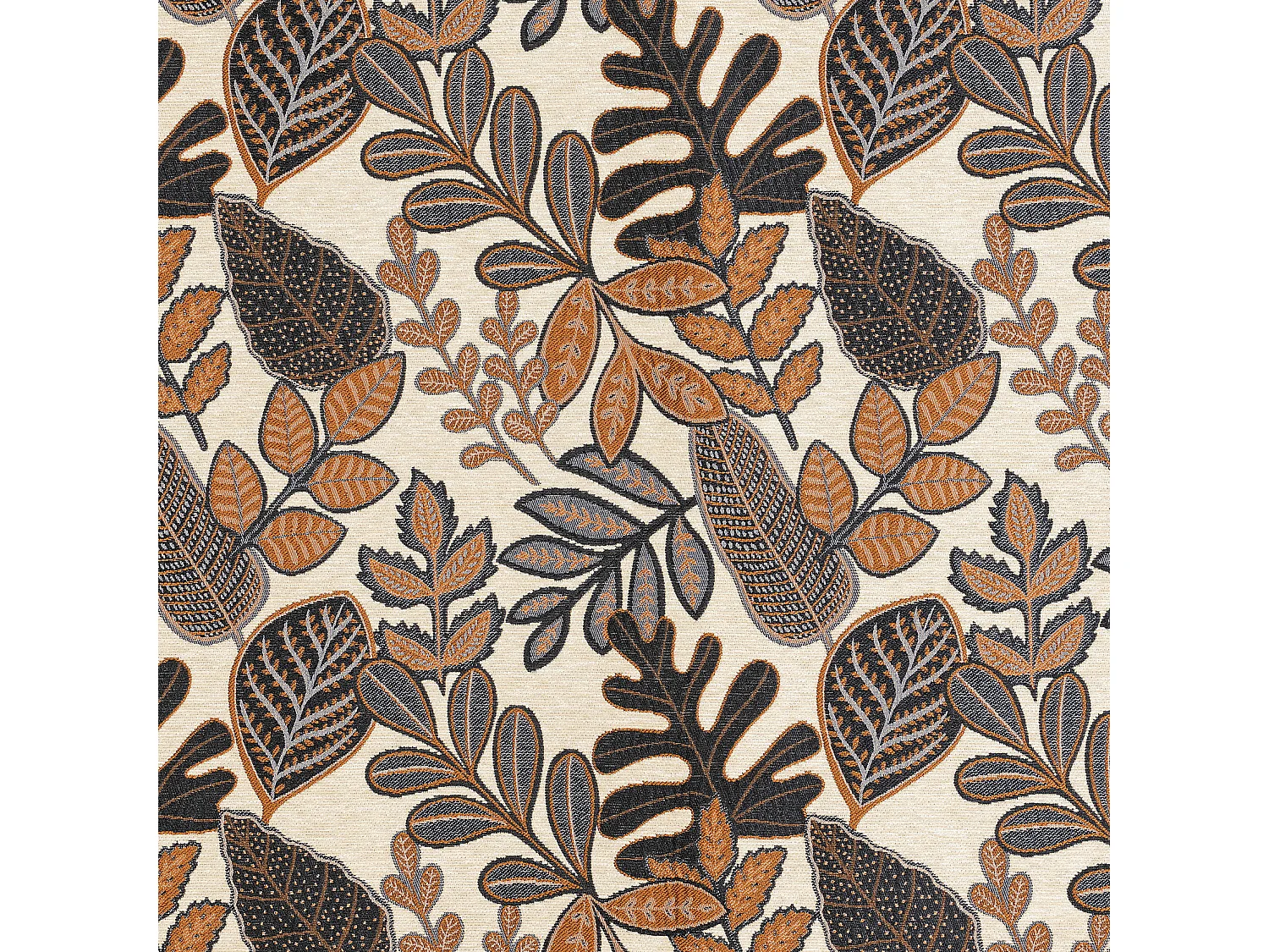 Rideau à Oeillets Motif Végétal Vintage