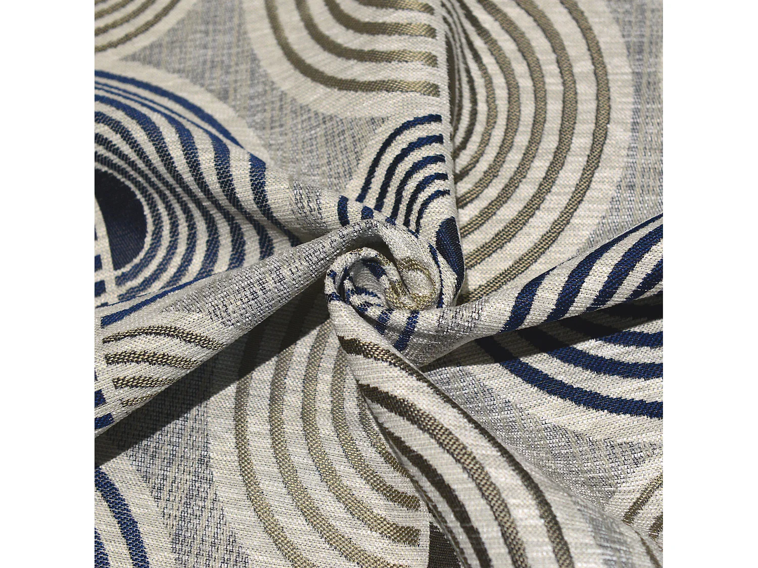 Cortina Jacquard con Motivo de Semicírculos 140 x 260 cm