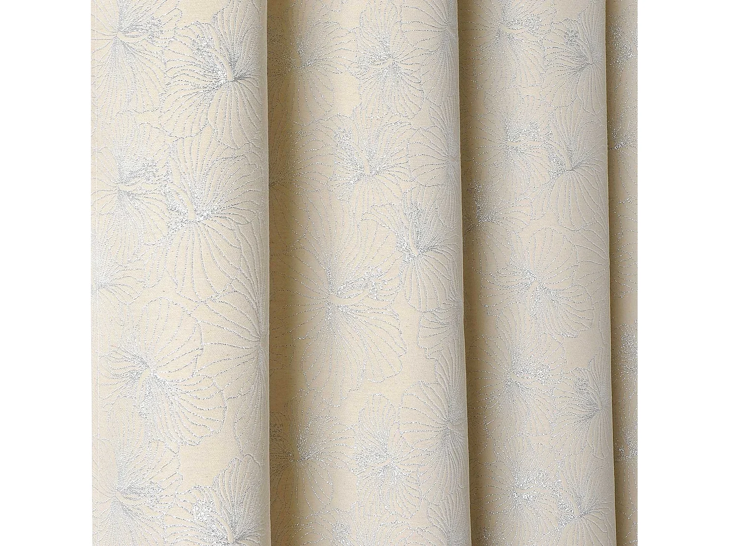 Rideau tamisant aux fleurs d'hibiscus