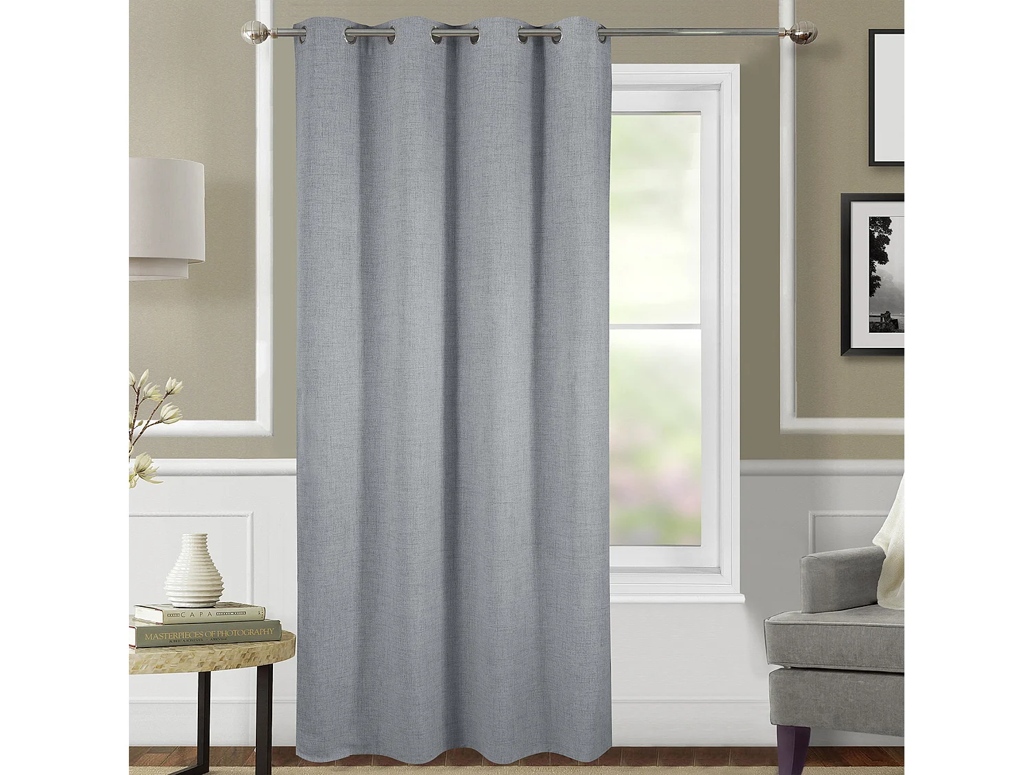 Rideau occultant et thermique  chiné