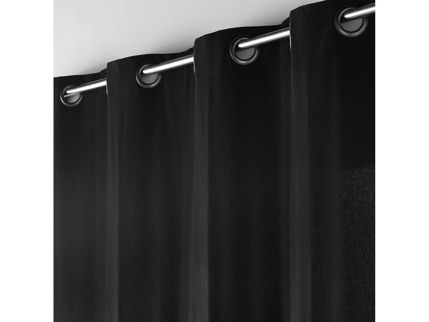 Rideau à Œillets "Twily" 135x260cm Noir
