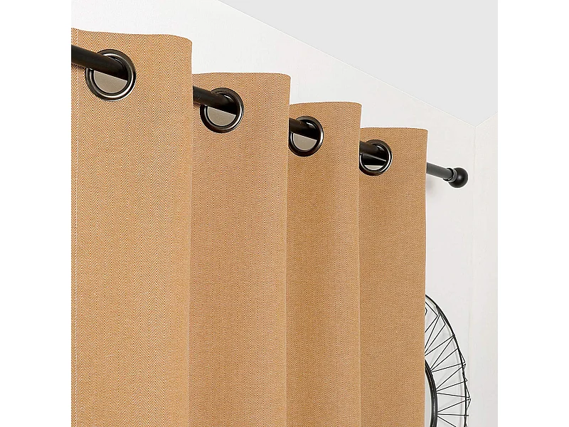 Cortina decorativa con patrón de chevrón 140 x 260 cm