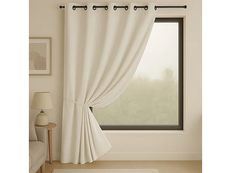 Cortina opaca 100% ignífuga M1 Crudo 140 x 180 cm