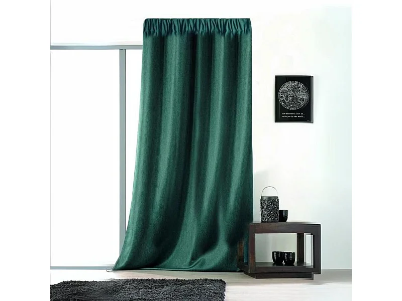 Rideau uni avec galon fronceur