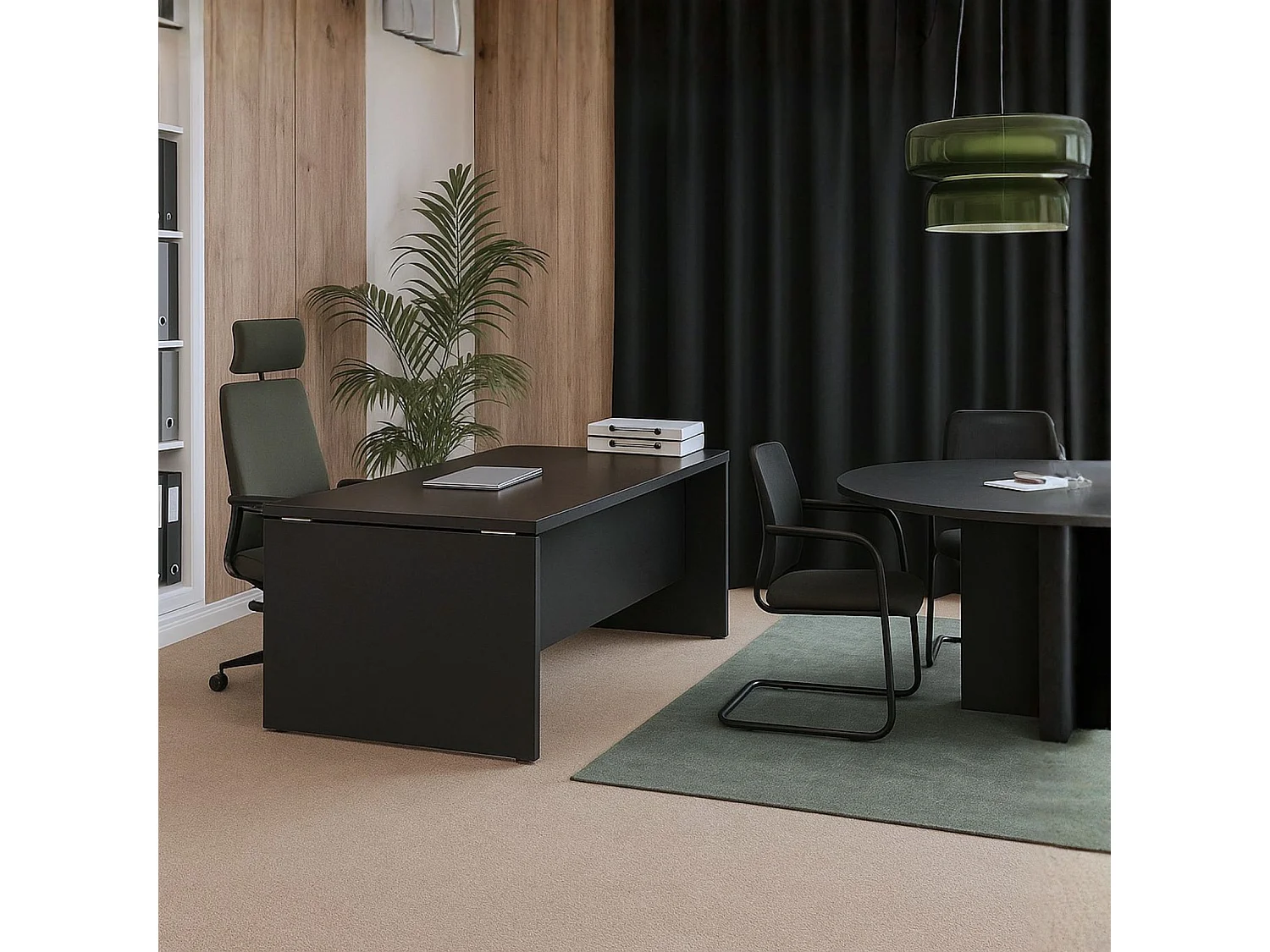 Vorhang 100% verdunkelnd Ignifugé M1 Schwarz 140 x 260 cm