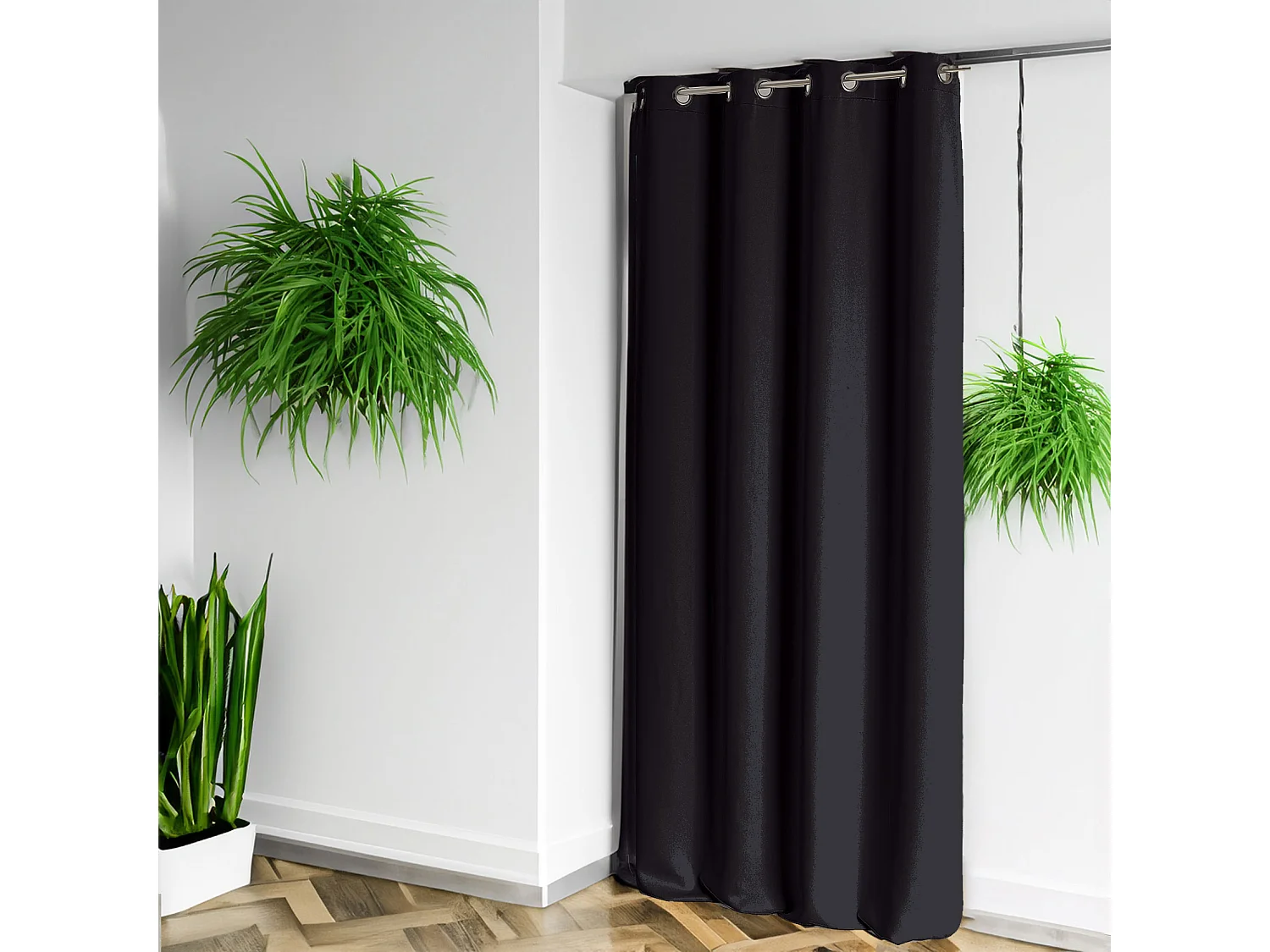 Cortina 100% blackout M1 ignífuga Negro 140 x 260 cm