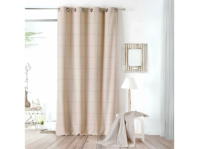 Cortina de mobiliario con cuadros grandes 135 x 260 cm