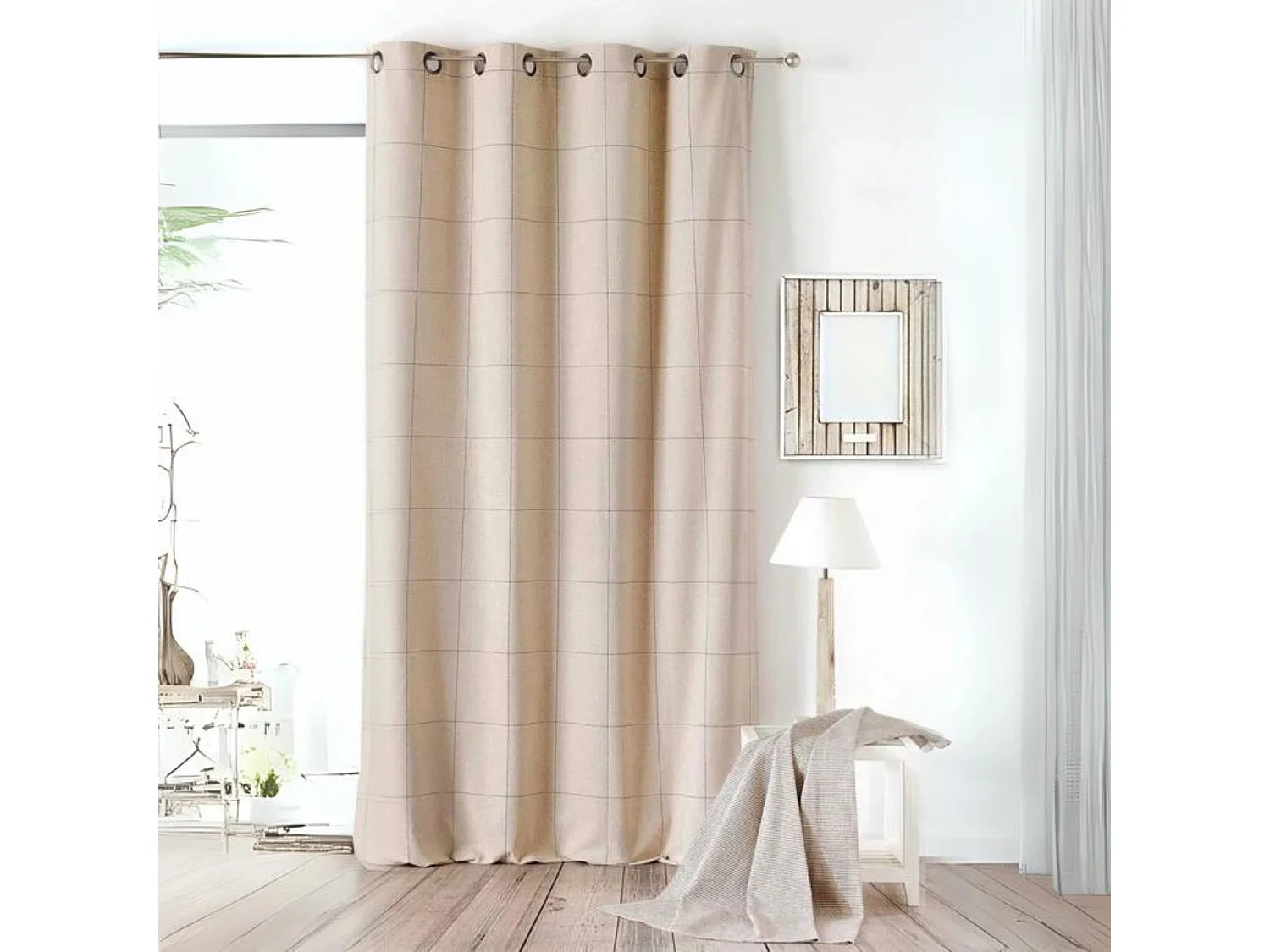 Rideau d'Ameublement à Grands Carreaux