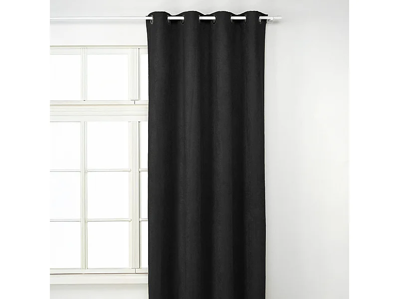 Cortina lisa aspecto "gamuza"