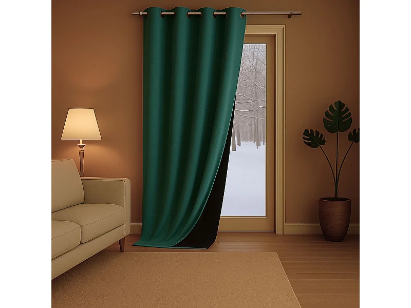 Cortina antifrío doble forrada de polar