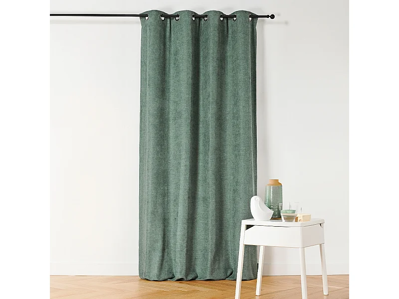 Cortina con Ojetes Aislante y Repelente al Agua Efecto Terciopelo