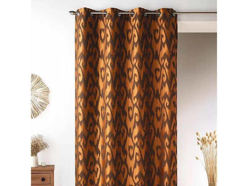 Cortina en Jacquard con Estampados Barrocos 140 x 260 cm